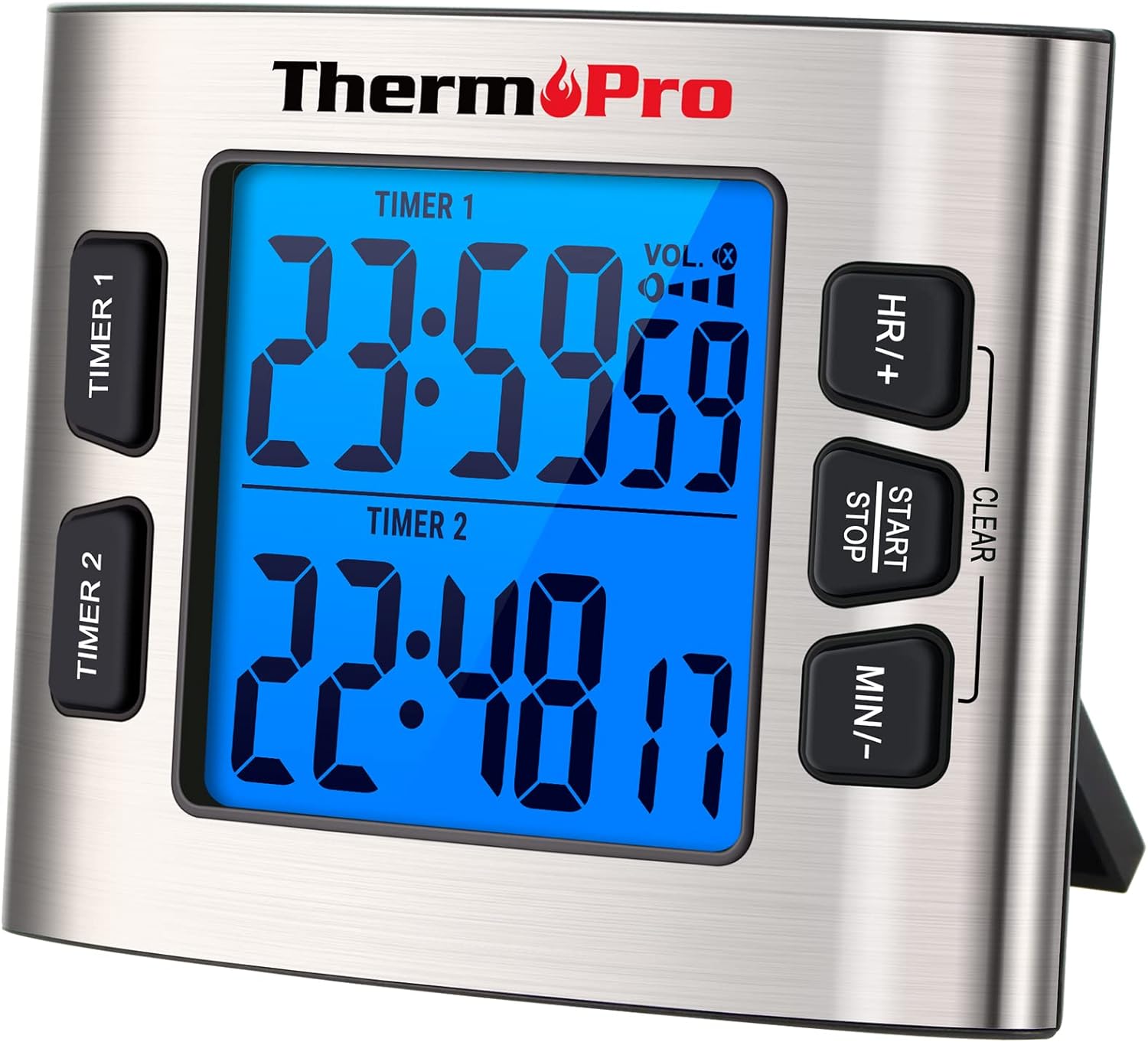 ThermoPro TM02 Digital Kitchen Timer with Dual Countdown