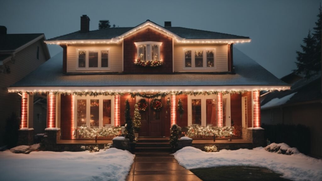 decorating house exterior with led strips