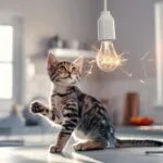 A photo of a curious tabby kitten sitting on a cou W9UGyKTlRG60PjcX5 ksrw ThXiP24DSoCoT0DUXULaUw