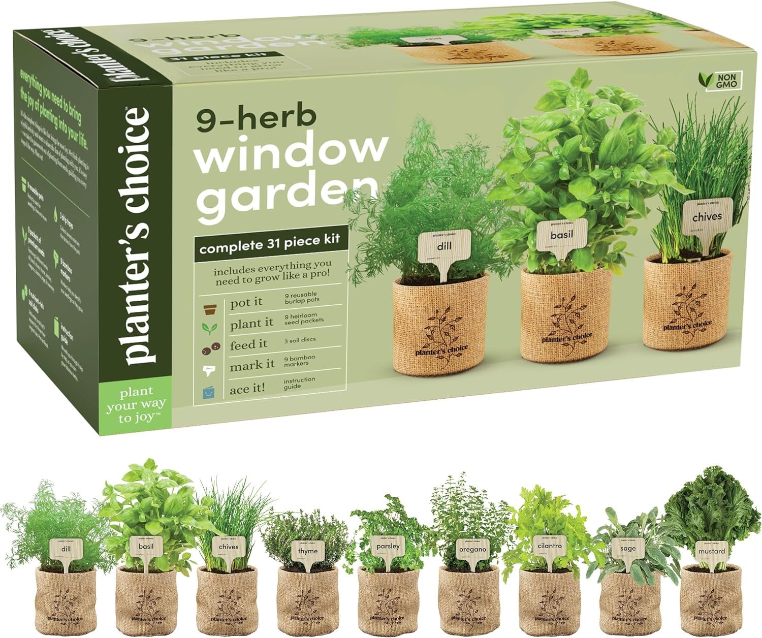9 Herb Indoor Window Garden Kit